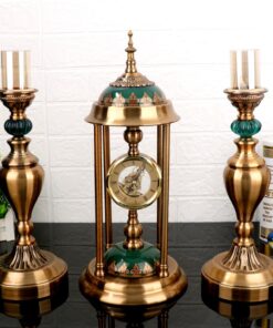 Bộ đồng hồ để bàn kết hợp cặp nến trang trí
