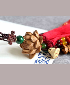 Khánh treo ô tô túi hình túi tiền kết hợp hoa sen