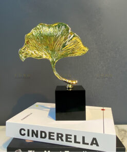 Lá bạch quả bằng kim loại để bàn