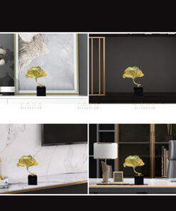 Lá bạch quả bằng kim loại để bàn