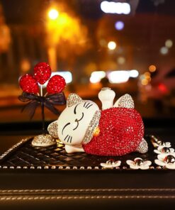 Mèo may mán vẫy tay trang trí ô tô