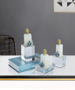 Mô hình động vật kết hợp pha lê để kệ tivi