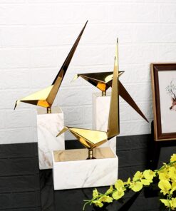 Mô hình hạc giấy trang trí bằng kim loại