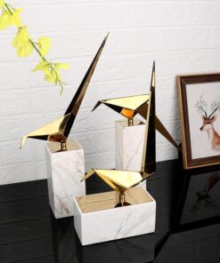 Mô hình hạc giấy trang trí bằng kim loại