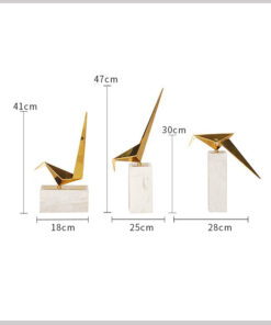 Mô hình hạc giấy trang trí bằng kim loại