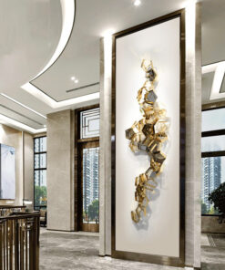 Phù điêu trang trí tường phong cách hình học 3D