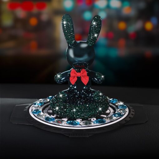 tho bunny trang tri oto 2 Thỏ Bunny gắn đá kết hộp nước hoa để oto