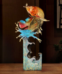 Tượng cá rồng dùng trang trí, tặng tân gia