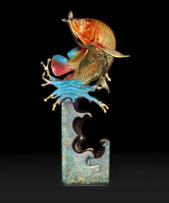 Tượng cá rồng ngậm tiền vàng quà tặng sếp về hưu ý nghĩa