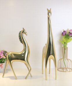 Tượng hươu trang trí bằng đồng