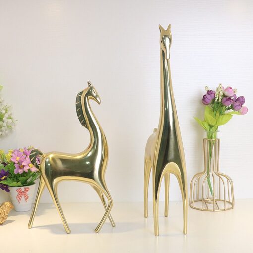 tuong-huou-trang-tri 1 Tượng hươu trang trí bằng đồng