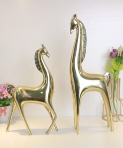 Tượng hươu trang trí bằng đồng