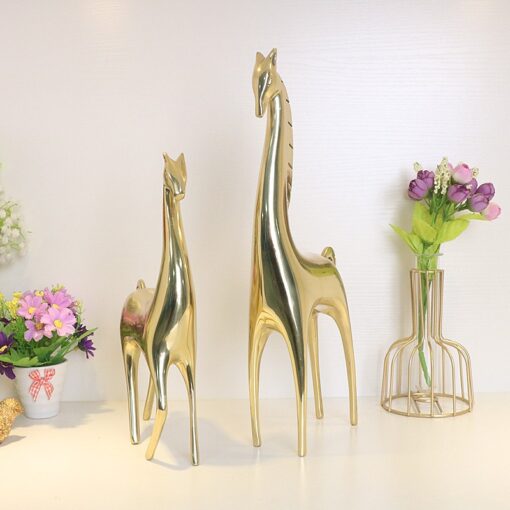 tuong-huou-trang-tri 3 Tượng hươu trang trí bằng đồng