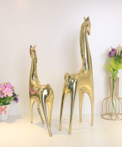 Tượng hươu trang trí bằng đồng