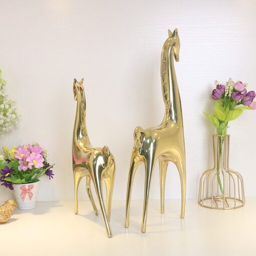 tuong-huou-trang-tri 4 Tượng hươu trang trí bằng đồng