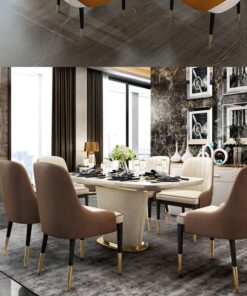 Bộ bàn ăn bằng da cao cấp