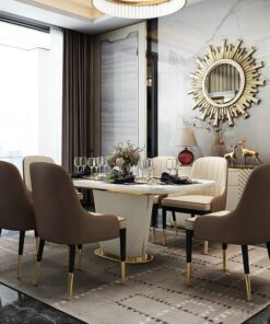 Bộ bàn ăn bằng da cao cấp