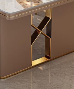 Bộ bàn ăn mặt đá phiến sang trọng