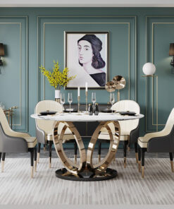 Bộ bàn ăn tròn cao cấp