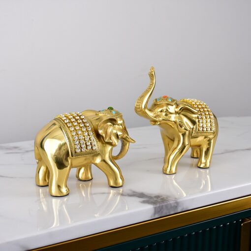 cap-voi-nhu-y-bang-dong 2 Cặp voi như ý trang trí nội thất bằng đồng