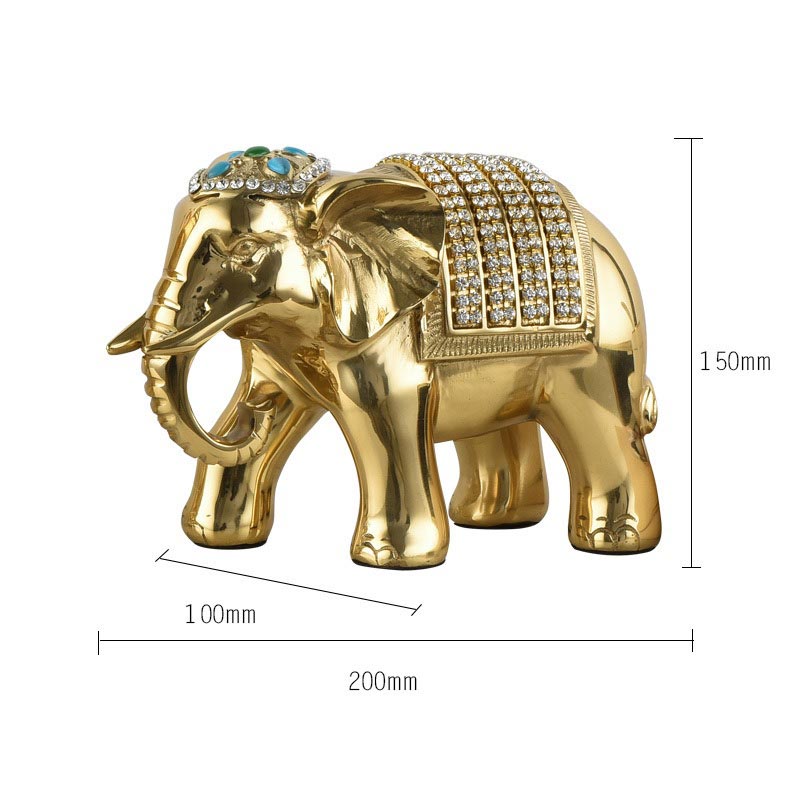 Cặp voi như ý trang trí nội thất bằng đồng