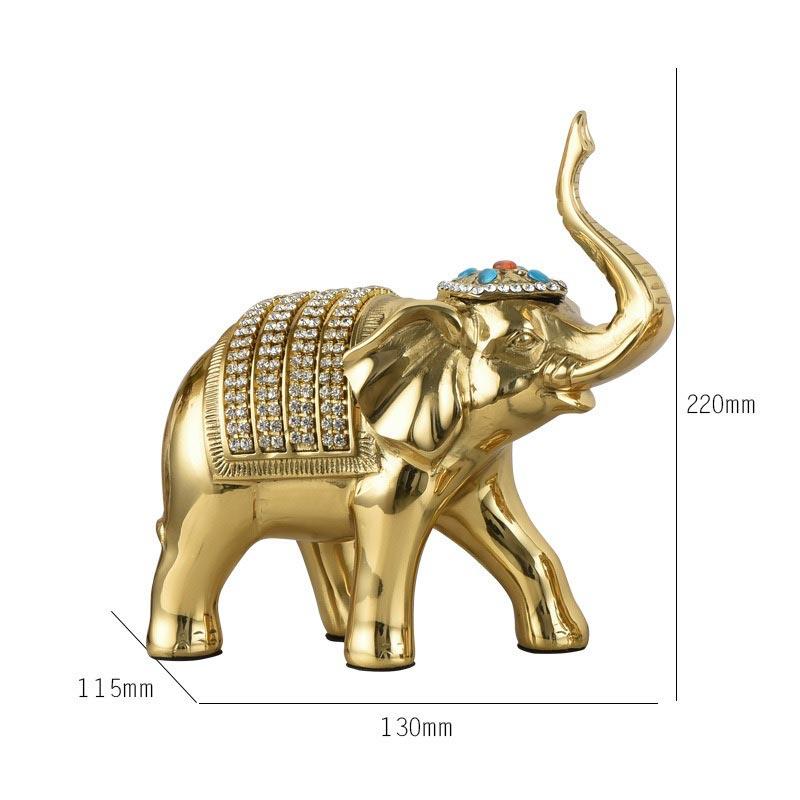 Cặp voi như ý trang trí nội thất bằng đồng