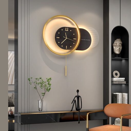 dong-ho-treo-tuong-den-led 1 (1) Đồng hồ treo tường kết hợp đèn Led hiện đại