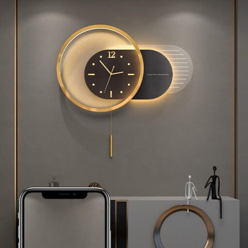 dong-ho-treo-tuong-den-led 1 (4) Đồng hồ treo tường kết hợp đèn Led hiện đại