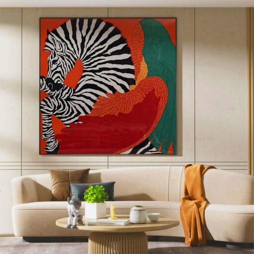 Tranh con ngựa khổ vuông Tranh con ngựa khổ vuông