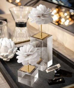 Mô hình hoa kết bằng đá pha lê tự nhiên