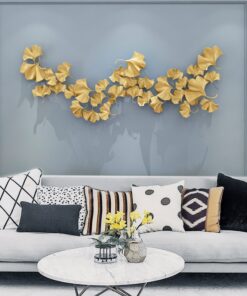 Phù điêu nghệ thuật hình lá bạch quả trang trí tường