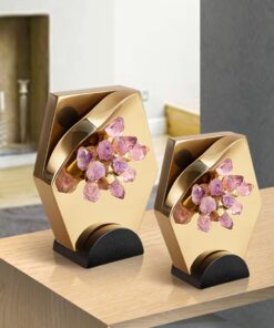 Bình hoa gắn pha lê sang trọng