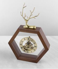 Đồng hồ gỗ óc chó để bàn
