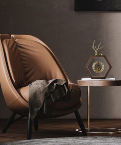 Đồng hồ gỗ óc chó để bàn