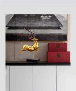 Hươu Sika để bàn bằng đồng nguyên chất