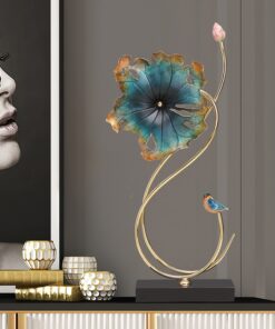 Decor lá sen bằng đồng trang trí