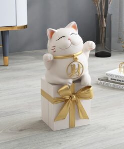 Mèo may mắn để sàn trang trí phòng khách