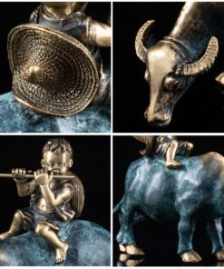 Tượng đồng mục đồng thổi sáo cưỡi trâu