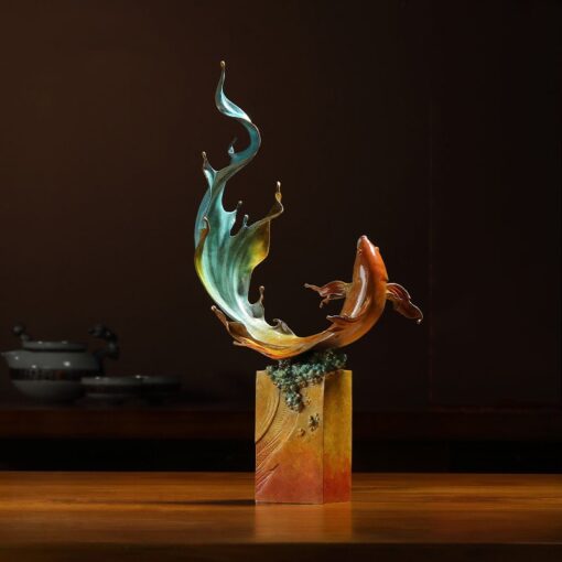 tuong-ca-chep-uon-minh 3 Tượng cá chép uốn mình bằng đồng