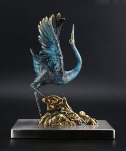 Tượng hạc bằng đồng nguyên chất