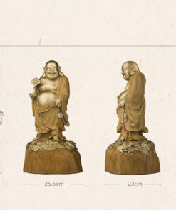 Kích thước tượng phật di lặc cầm gậy như ý bằng đồng