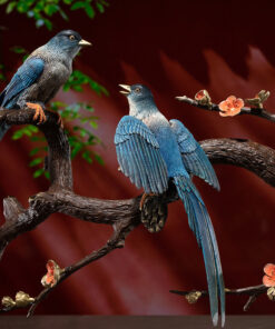 Decor đôi chim uyên ương trên cành mai