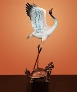 Hạc trên lưng rùa bằng đồng