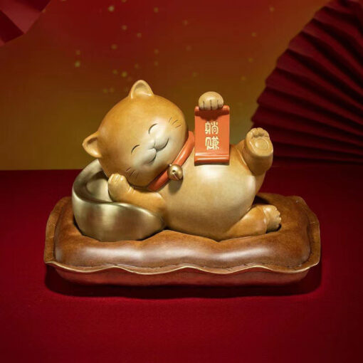 mao may man phong thuy bang dong Mèo thần tài trang trí để bàn làm việc