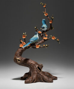 Mẫu tượng chim hỷ tước trang trí cao cấp bằng đồng