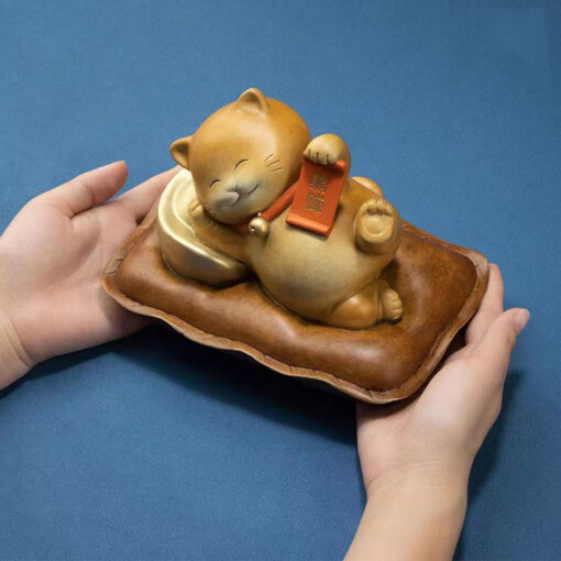 meo than tai de ban lam viec dep Tượng mèo thần tài trang trí để bàn