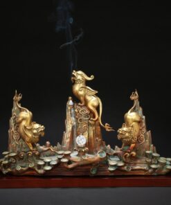 Tỳ hưu phong thủy kết hợp hương chảy ngược bằng đồng