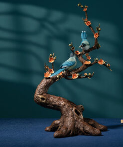 Cặp chim hỷ tước phong thủy bằng đồng