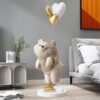 Tượng decor gấu béo trang trí phòng đẹp