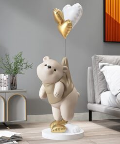 Tượng decor gấu béo trang trí phòng đẹp